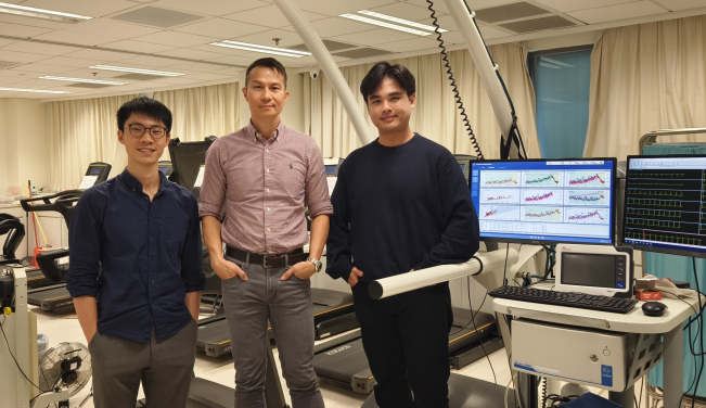 Professor Parco Siu Ming-fai (centre) said that while thrice-weekly interval training is a commonly recommended approach for treating obesity, the study shows that once-weekly interval training with the same total workout time offers similar benefits and is an effective alternative for busy people.